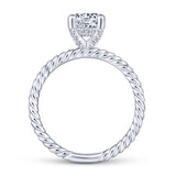 Gabriel & Co. 14k White Gold Hampton Solitaire Engagement Ring