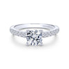 Gabriel & Co. 14k White Gold Contemporary Straight Engagement Ring