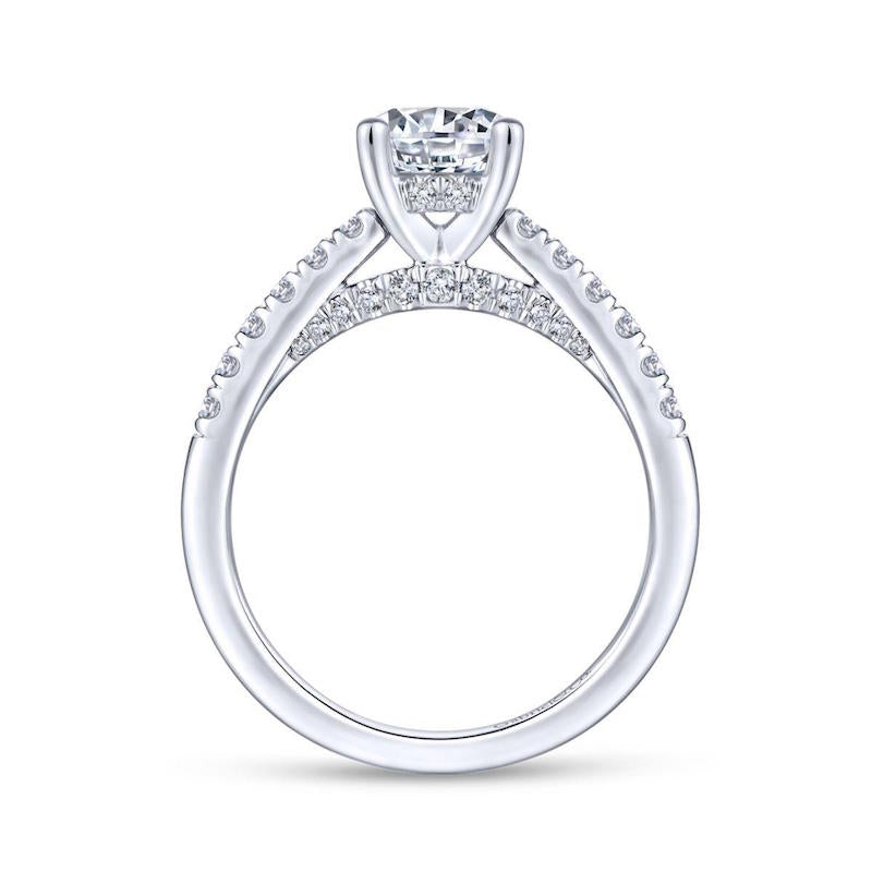 Gabriel & Co. 14k White Gold Contemporary Straight Engagement Ring