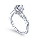 Gabriel & Co. 14k White Gold Contemporary Straight Engagement Ring