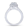 Gabriel & Co. 14k White Gold Contemporary Halo Engagement Ring