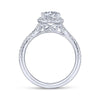 Gabriel & Co. 14k White Gold Contemporary Halo Engagement Ring