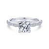 Gabriel & Co. 14k White Gold Victorian Straight Engagement Ring