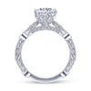 Gabriel & Co. 14k White Gold Victorian Straight Engagement Ring