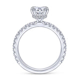 Gabriel & Co. 14k White Gold Contemporary Straight Engagement Ring