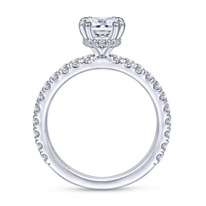 Gabriel & Co. 14k White Gold Contemporary Straight Engagement Ring