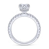 Gabriel & Co. 14k White Gold Contemporary Straight Engagement Ring