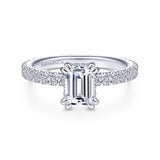 Gabriel & Co. 14k White Gold Contemporary Straight Engagement Ring