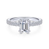 Gabriel & Co. 14k White Gold Contemporary Straight Engagement Ring