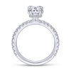 Gabriel & Co. 14k White Gold Contemporary Straight Engagement Ring