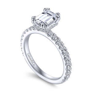 Gabriel & Co. 14k White Gold Contemporary Straight Engagement Ring