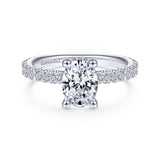 Gabriel & Co. 14k White Gold Contemporary Straight Engagement Ring