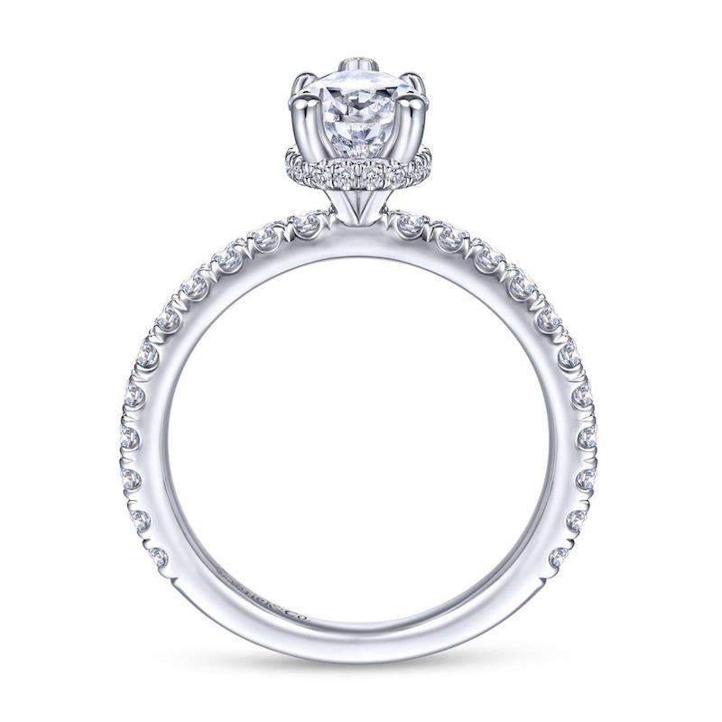 Gabriel & Co. 14k White Gold Contemporary Straight Engagement Ring