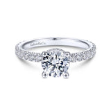 Gabriel & Co. 14k White Gold Contemporary Straight Engagement Ring