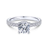 Gabriel & Co. 14k White Gold Contemporary Straight Engagement Ring