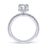 Gabriel & Co. 14k White Gold Contemporary Straight Engagement Ring