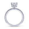 Gabriel & Co. 14k White Gold Contemporary Straight Engagement Ring