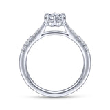 Gabriel & Co. 14k White Gold Contemporary Straight Engagement Ring