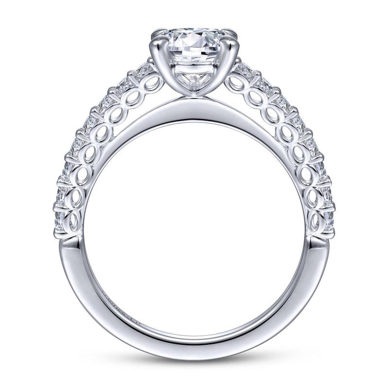Gabriel & Co. 14k White Gold Classic Straight Engagement Ring