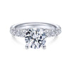 Gabriel & Co. 14k White Gold Contemporary Straight Engagement Ring