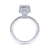 Gabriel & Co. 14k White Gold Contemporary Halo Engagement Ring