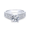 Gabriel & Co. 14k White Gold Contemporary Straight Engagement Ring