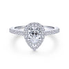 Gabriel & Co. 14k White Gold Contemporary Halo Engagement Ring