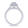 Gabriel & Co. 14k White Gold Contemporary Halo Engagement Ring