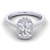 Gabriel & Co. 14k White Gold Contemporary Halo Engagement Ring