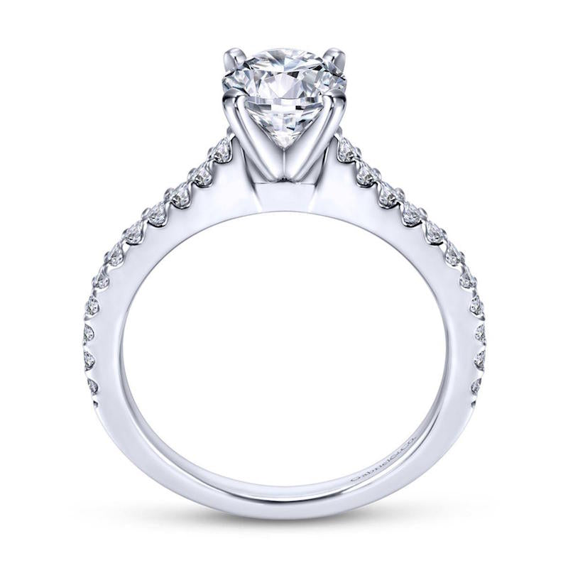 Gabriel & Co. 14k White Gold Contemporary Straight Engagement Ring