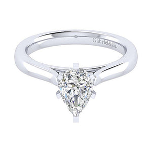 Gabriel & Co 14K White Gold Michelle Solitaire Diamond Engagement Ring
