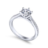 Gabriel & Co. 14k White Gold Contemporary Straight Engagement Ring