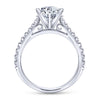 Gabriel & Co. 14k White Gold Contemporary Straight Engagement Ring