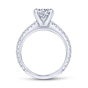 Gabriel & Co. 14k White Gold Contemporary Straight Engagement Ring