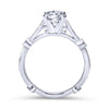 Gabriel & Co. 14k White Gold Victorian Straight Engagement Ring