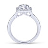 Gabriel & Co. 14k White Gold Contemporary Halo Engagement Ring