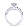 Gabriel & Co. 14k White Gold Contemporary Straight Engagement Ring