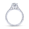 Gabriel & Co. 14k White Gold Contemporary Straight Engagement Ring