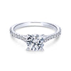 Gabriel & Co. 14k White Gold Contemporary Straight Engagement Ring