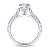 Gabriel & Co. 14k White Gold Contemporary Straight Engagement Ring