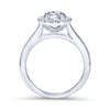 Gabriel & Co. 14k White Gold Contemporary Halo Engagement Ring