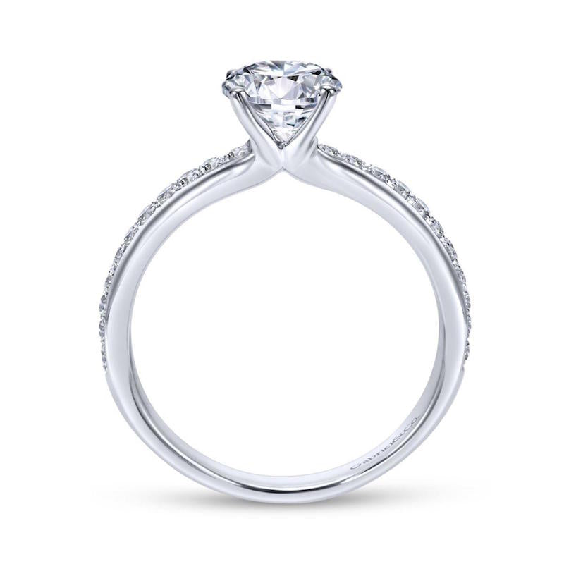 Gabriel & Co. 14k White Gold Contemporary Straight Engagement Ring