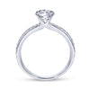 Gabriel & Co. 14k White Gold Contemporary Straight Engagement Ring