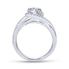 Gabriel & Co. 14k White Gold Contemporary Twisted Engagement Ring