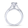 Gabriel & Co. 14k White Gold Contemporary Twisted Engagement Ring