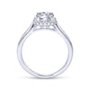 Gabriel & Co. 14k White Gold Contemporary Halo Engagement Ring