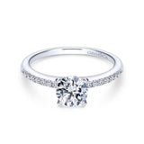 Gabriel & Co. 14k White Gold Contemporary Straight Engagement Ring