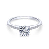 Gabriel & Co. 14k White Gold Contemporary Straight Engagement Ring