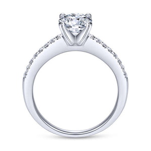 Gabriel & Co. 14k White Gold Contemporary Straight Engagement Ring