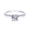 Gabriel & Co. 14k White Gold Contemporary Straight Engagement Ring